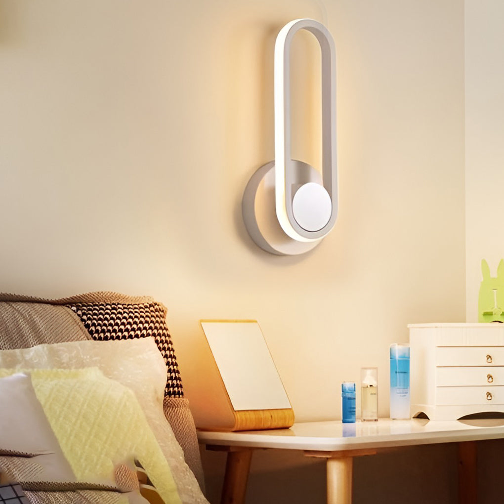 330° Rotatable Nordic LED Wall Sconce - Rounded Rectangular Design