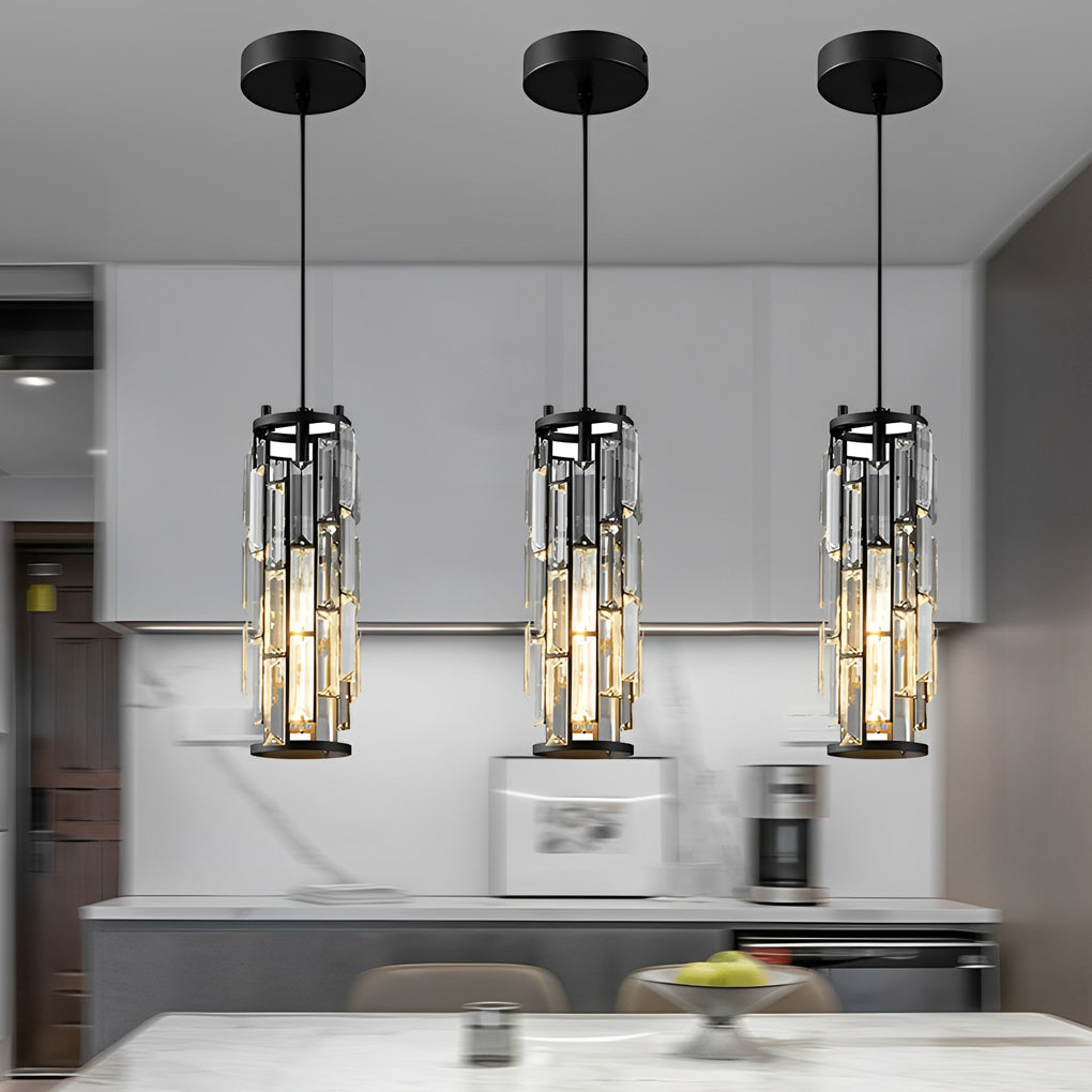 Mini Crystal Pendant Light - Elegant Island Ceiling Fixture