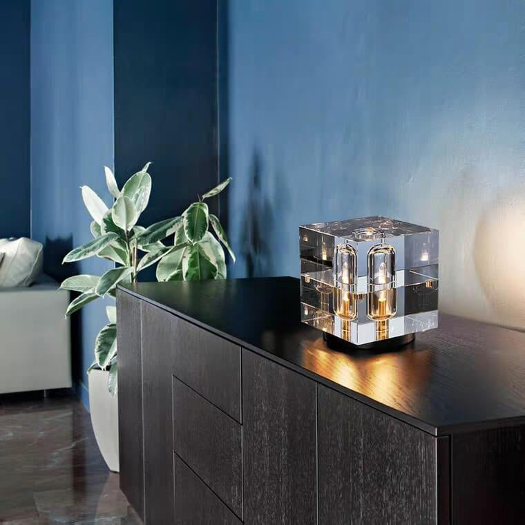 Contemporary Crystal Geometric 1-Light Table Lamp