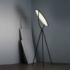 Premium Black Metal LED Tripod Floor Lamp with Rotating Design