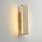 Rotatable Minimalist Rectangular Wood LED Wall Lamp