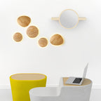 Nordic Wood LED Wall Sconce - Round Oval Bedside Lamp