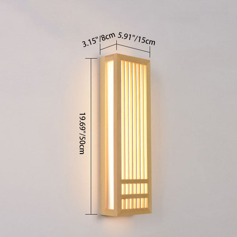 Solid Wood & Acrylic LED Wall Sconce