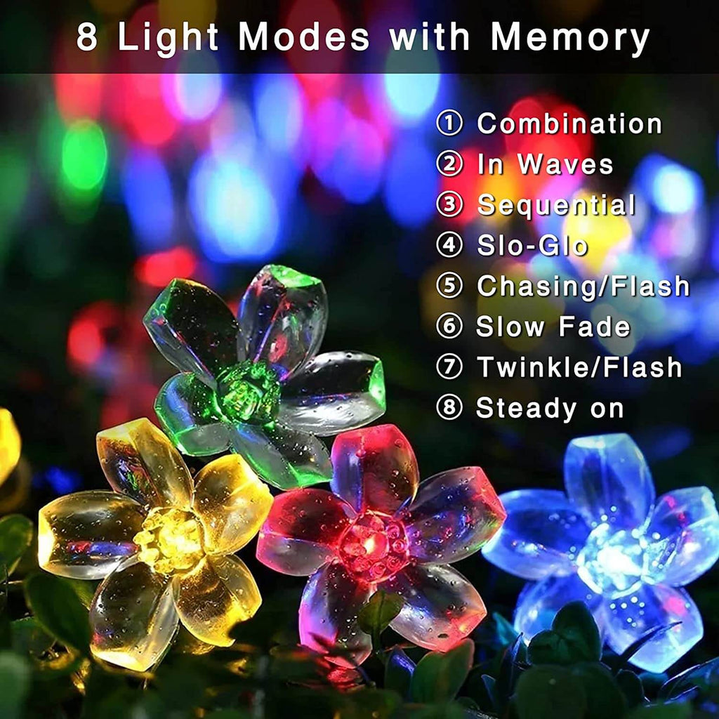 Premium Waterproof Solar LED Sakura Fairy String Lights