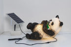 Art Deco Solar LED Bamboo Panda Outdoor Light
