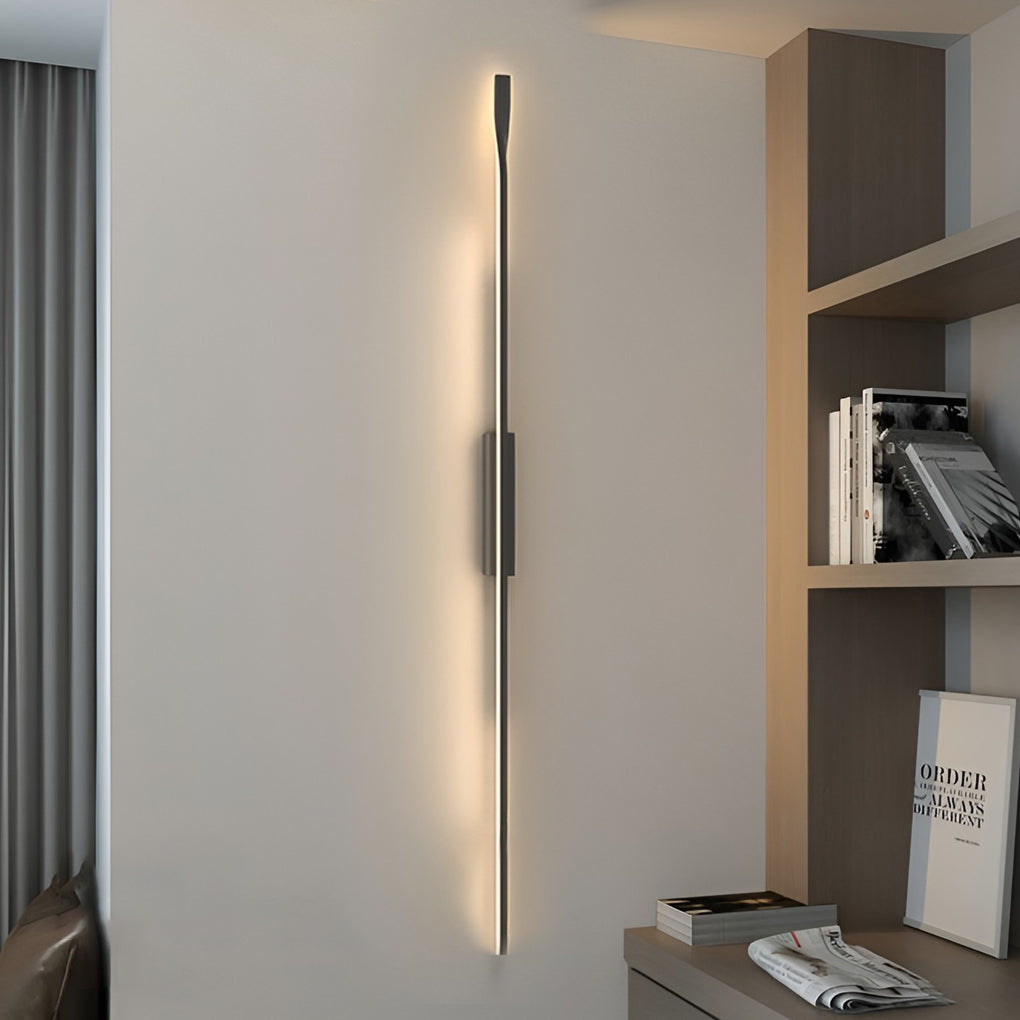 Modern Black Linear LED Wall Sconce - Minimalist Design