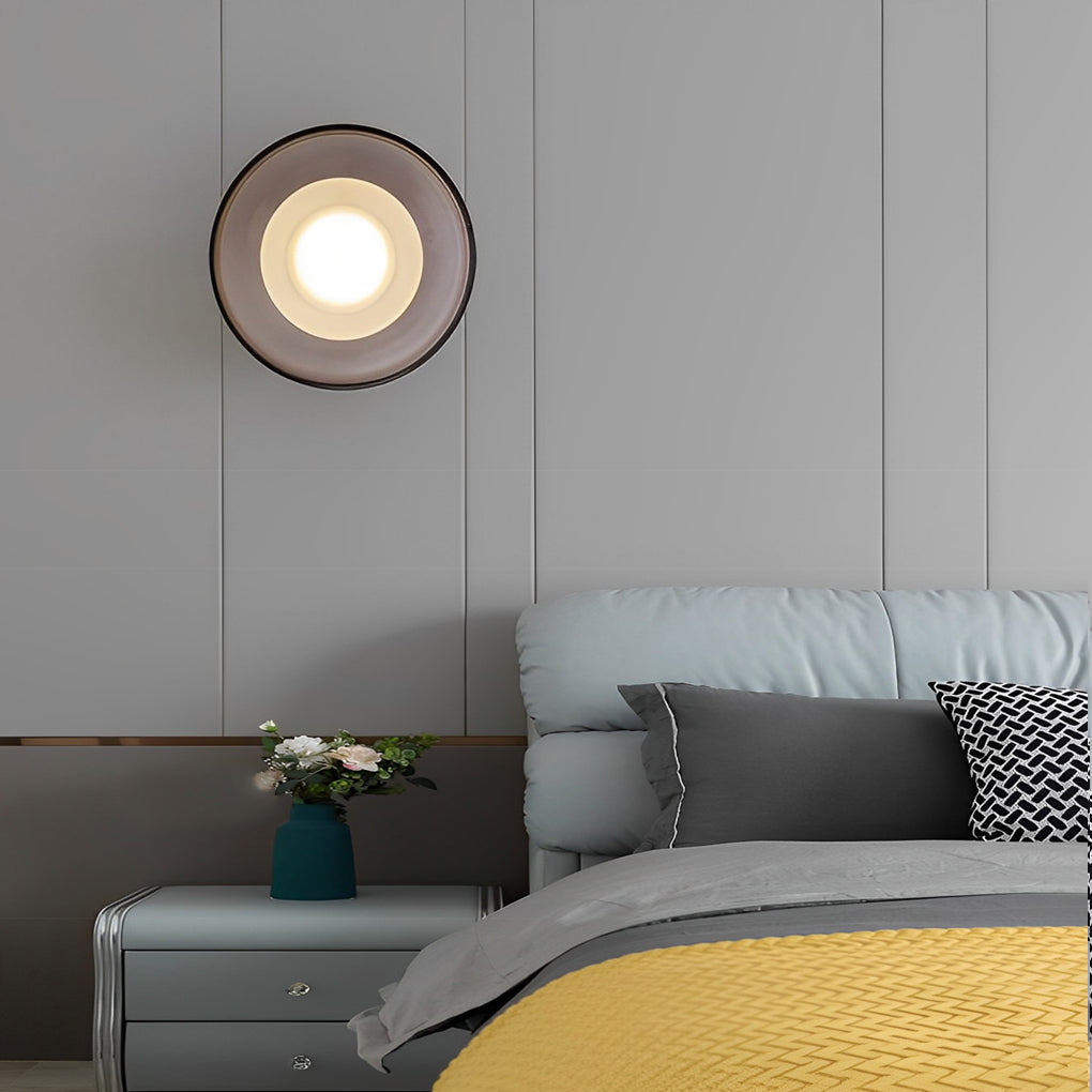 Modern Round Glass LED Wall Sconce
