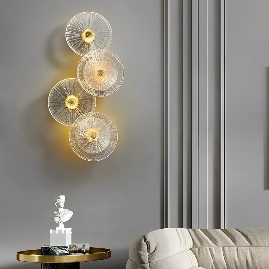 Luxury Round Glass LED Wall Light - Modern Home Decor
