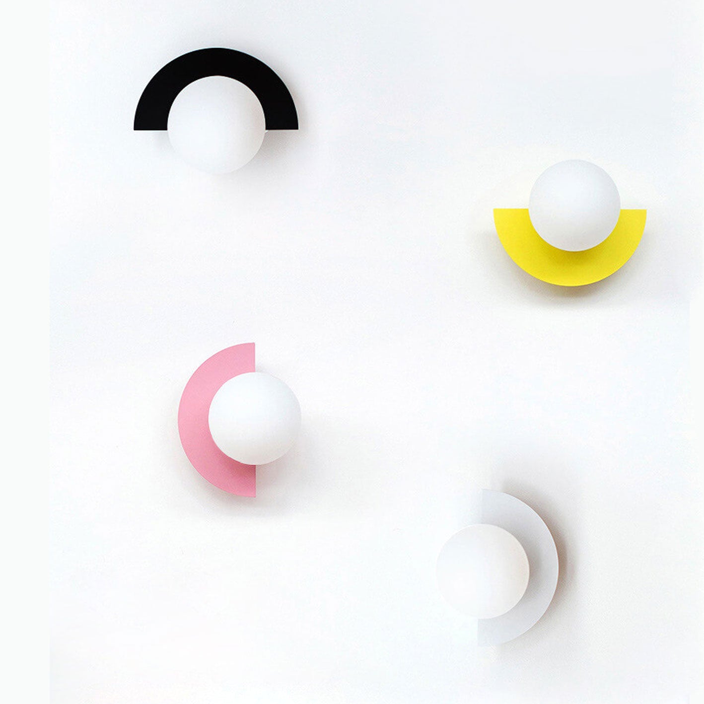 Colorful Glass Spherical Wall Sconce
