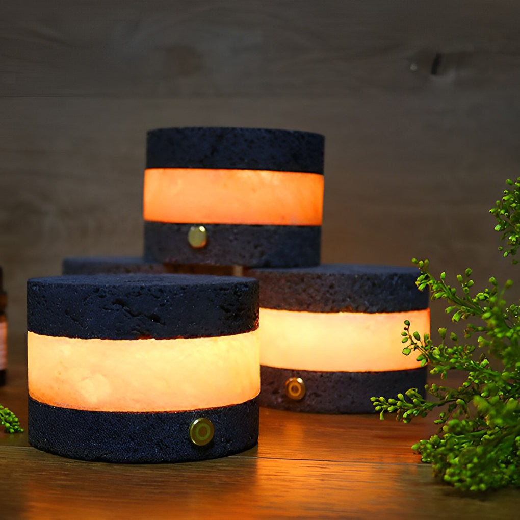 Mini Cordless Table Lamp in Volcanic Brick Finish