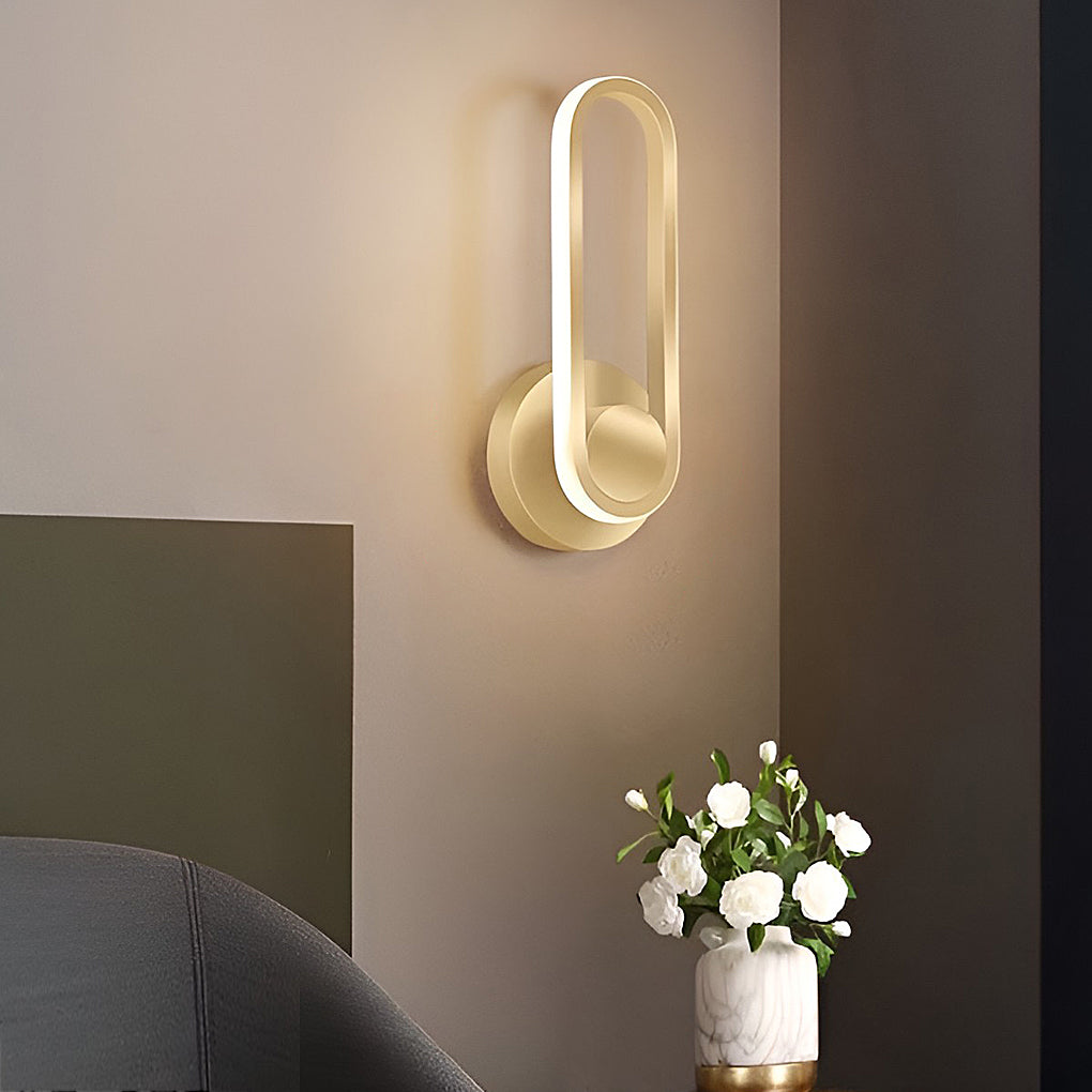 330° Rotatable Nordic LED Wall Sconce - Rounded Rectangular Design