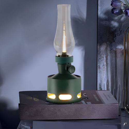 Contemporary LED Table Lamp with Kerosene Design - Battery Operated