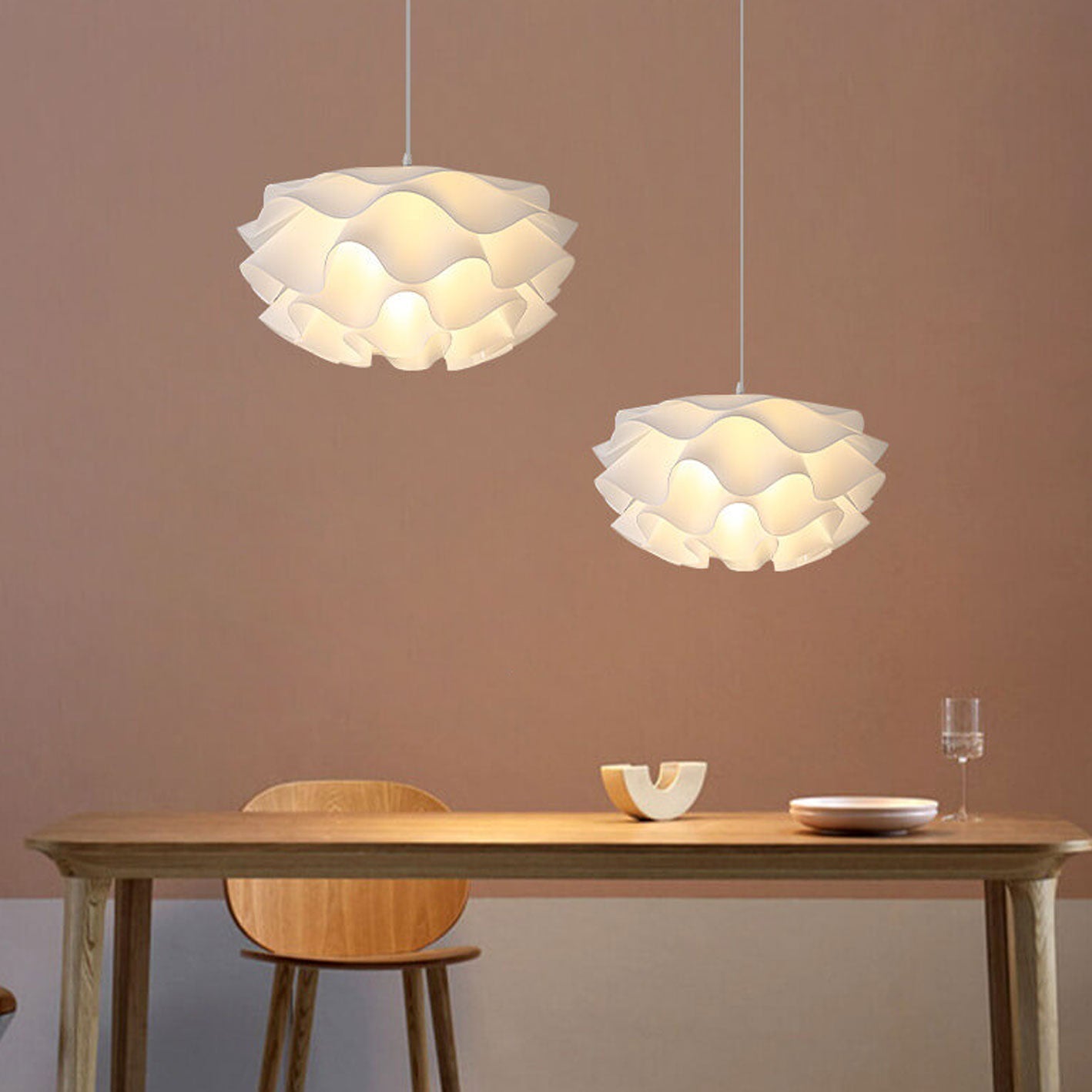 Minimalist Floral Acrylic Multi-Layer Pendant Light