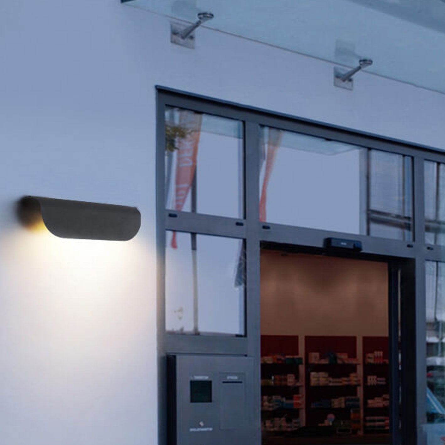 Premium Waterproof LED Curved Outdoor Wall Sconce Lamp