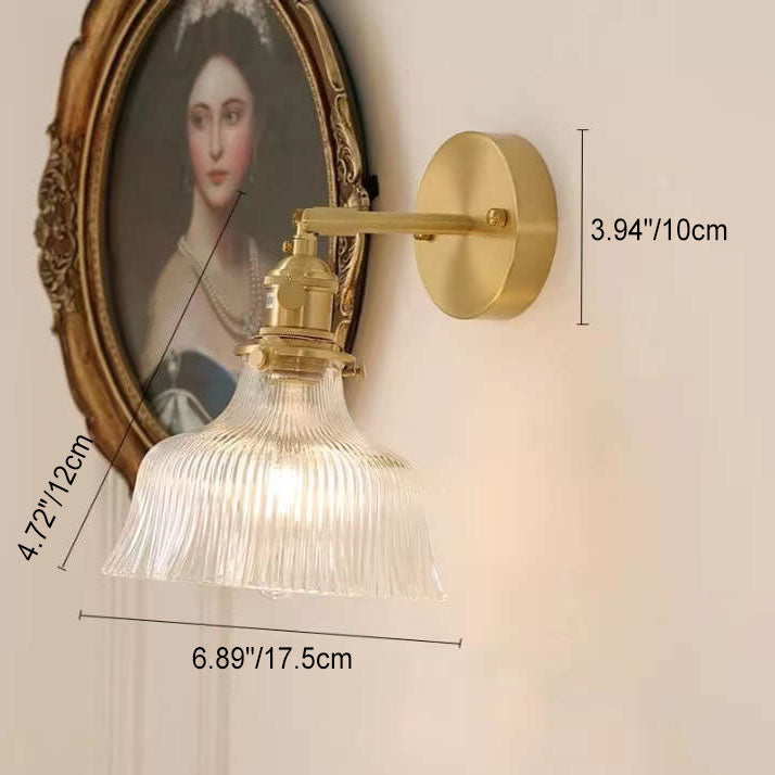 Modern Copper & Glass Wall Sconce