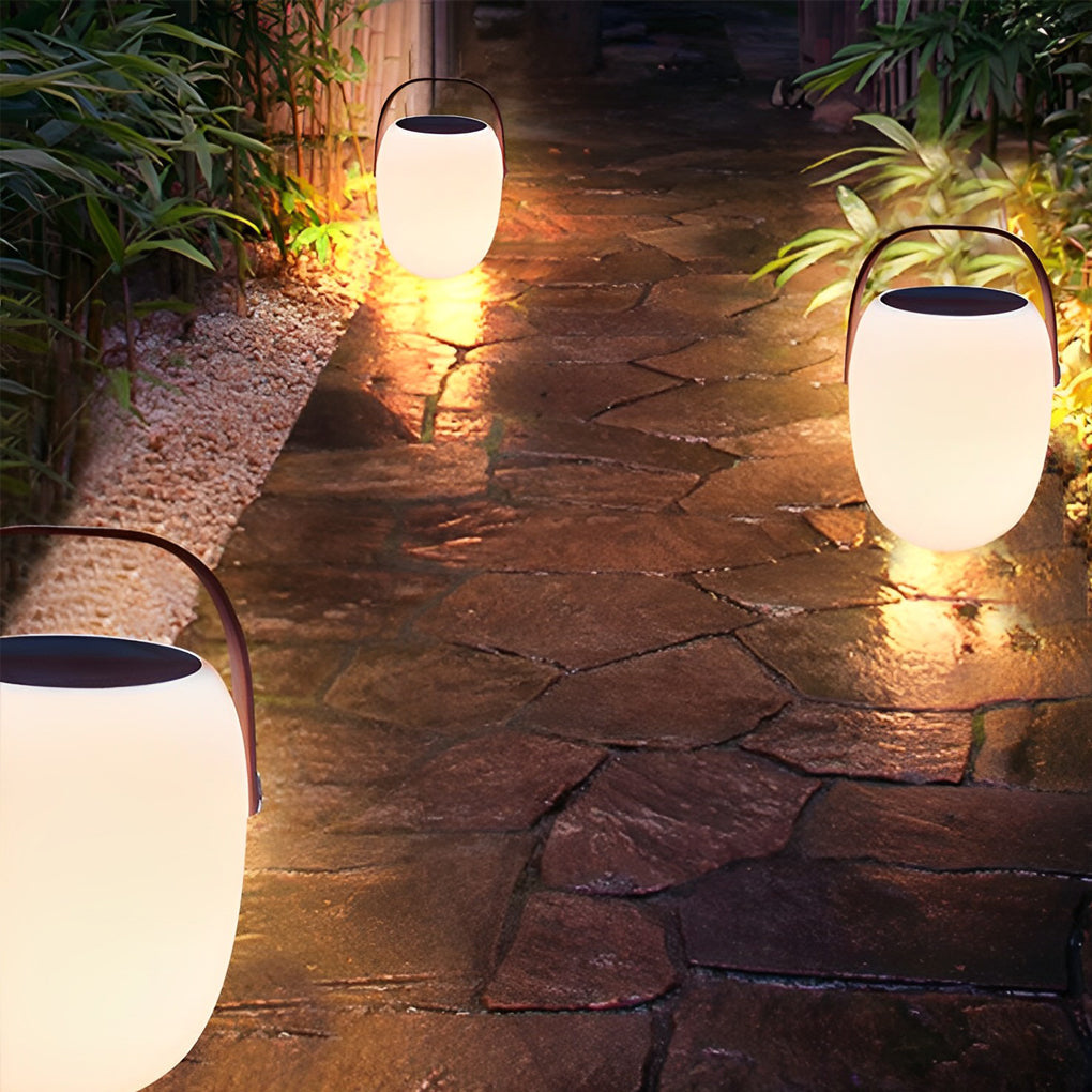Portable LED Solar Floor Lanterns for Outdoor Decor
