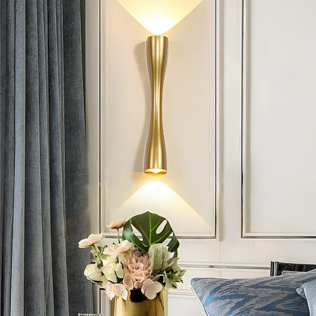 Modern Electroplated Metal LED Up and Down Wall Sconce