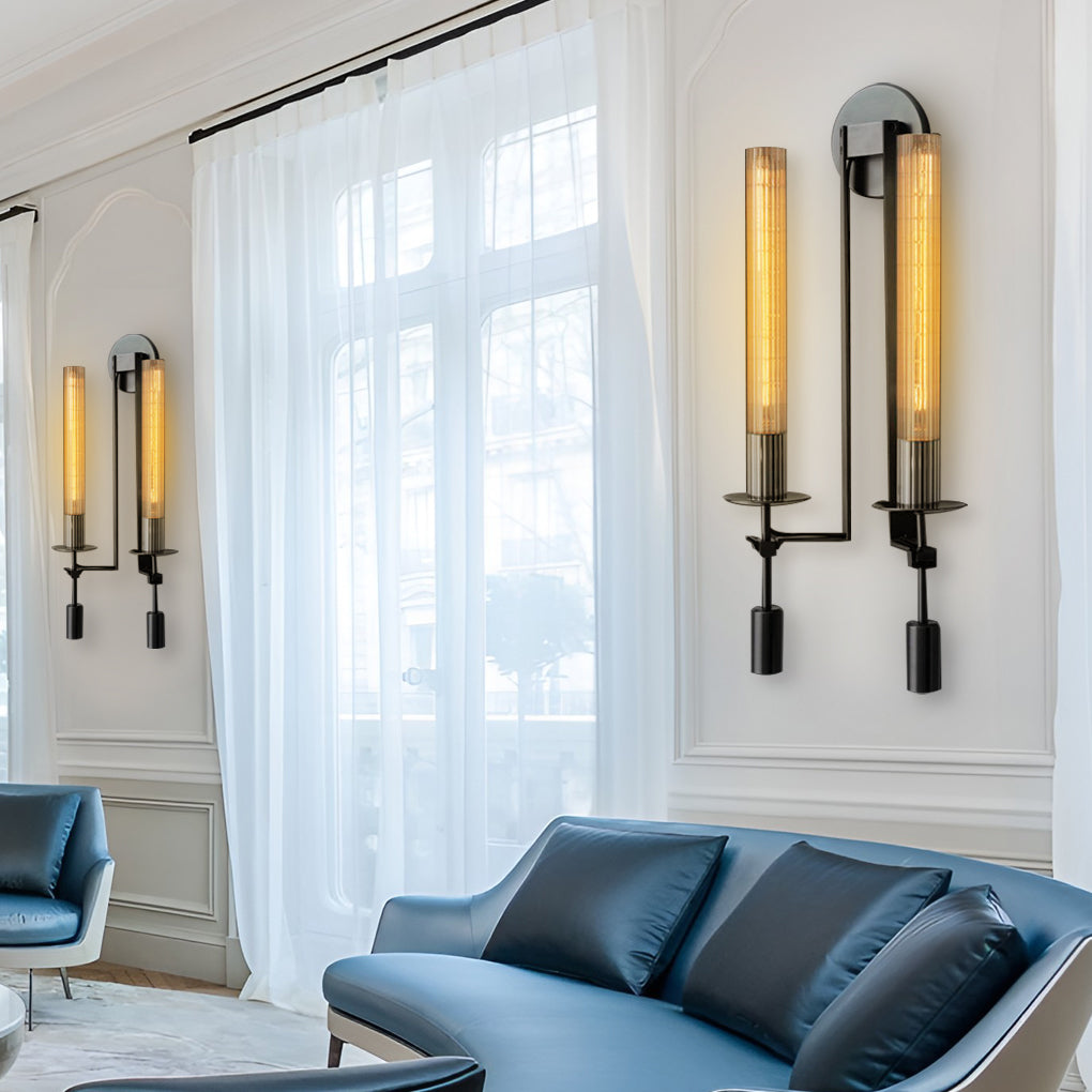 Postmodern Crystal E14 Wall Lamp - Plug-In Design