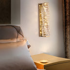 Modern LED Crystal Wall Sconce with Three-Step Dimming
