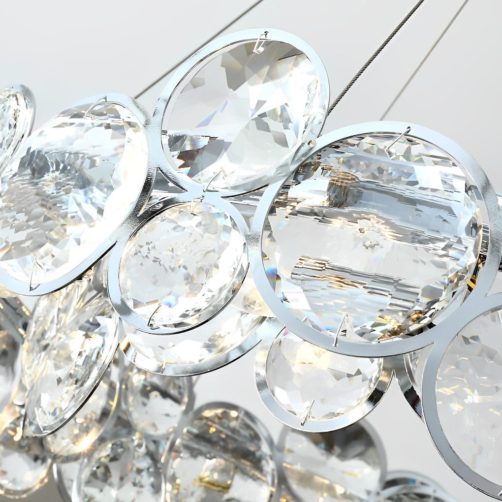 Modern Crystal Electroplated Round Bubble Chandelier