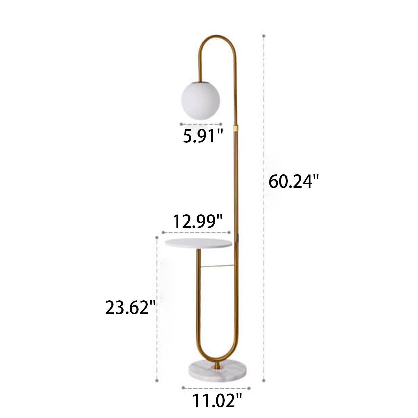 Nordic Minimalist Iron and Marble LED Floor Lamp