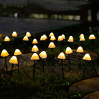 Premium Outdoor Mini Mushroom RGB Solar String Lights - 16.40 ft