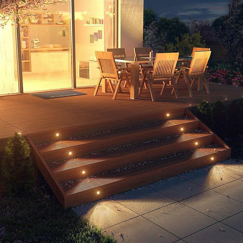 Premium White Stainless Steel LED Outdoor Ground Lights
