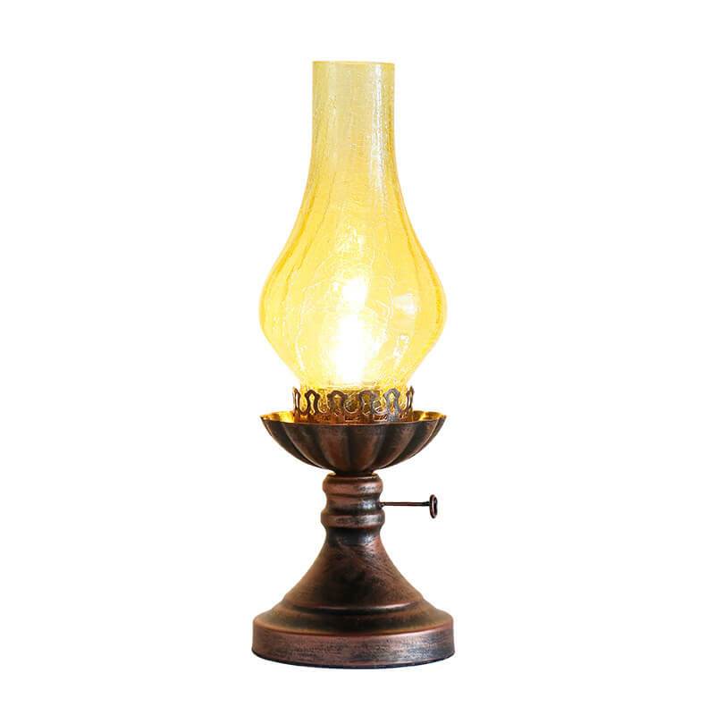 Classic Vintage Kerosene Oil Table Lamp - 1-Light Design