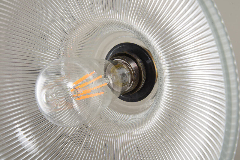 Vintage Striped Glass Pendant Light - 1-Light Fixture