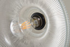 Vintage Striped Glass Pendant Light - 1-Light Fixture