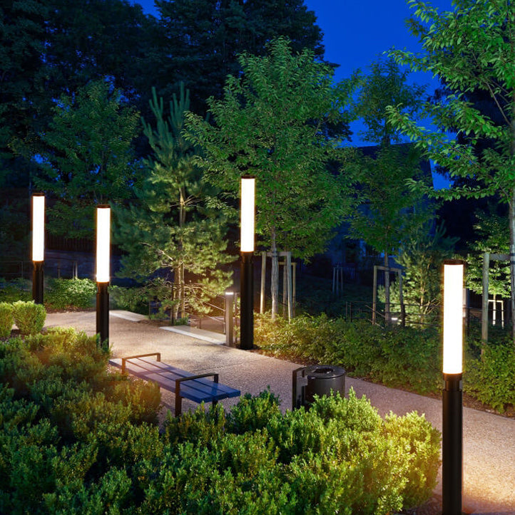 Contemporary Acrylic LED Outdoor Lawn Lamp - Waterproof Lipstick Design
