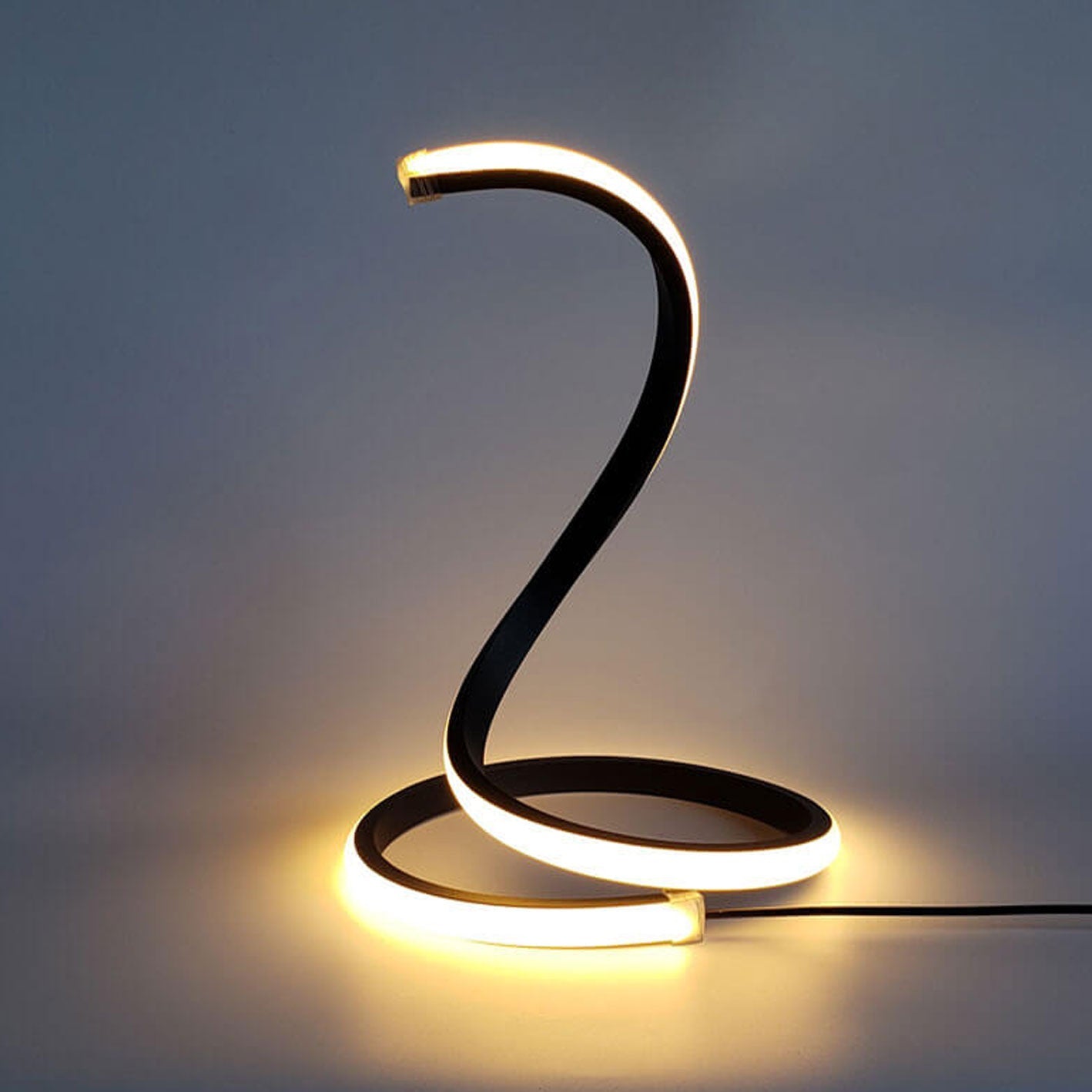 Contemporary Snake-Shaped LED Touch Dimming Table Lamp
