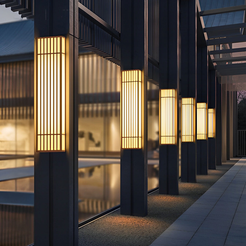 Premium Retro Grid Waterproof Rectangle LED Outdoor Wall Light