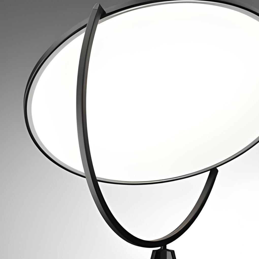 Premium Black Metal LED Tripod Floor Lamp with Rotating Design