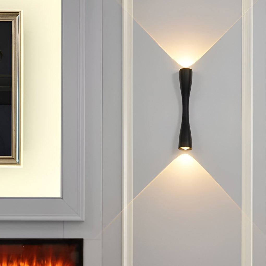 Modern Electroplated Metal LED Up and Down Wall Sconce