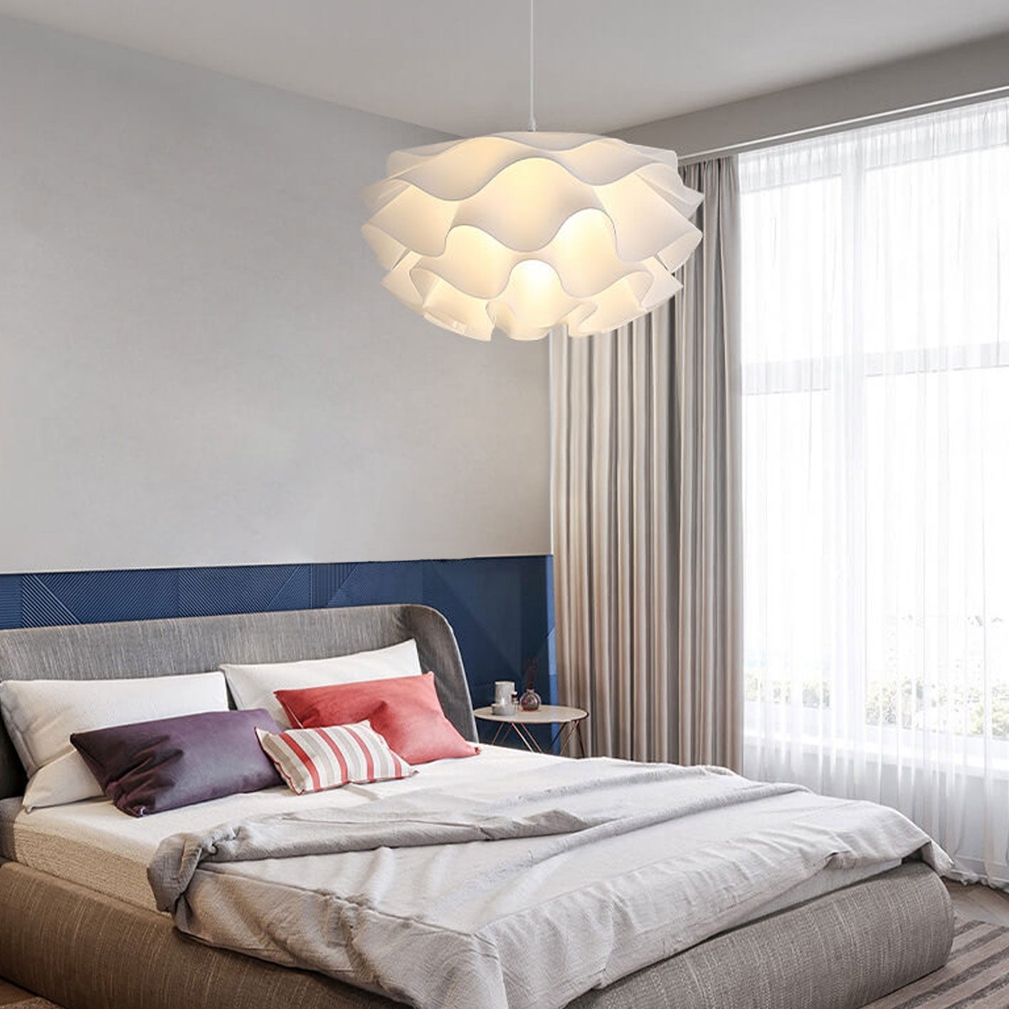 Minimalist Floral Acrylic Multi-Layer Pendant Light