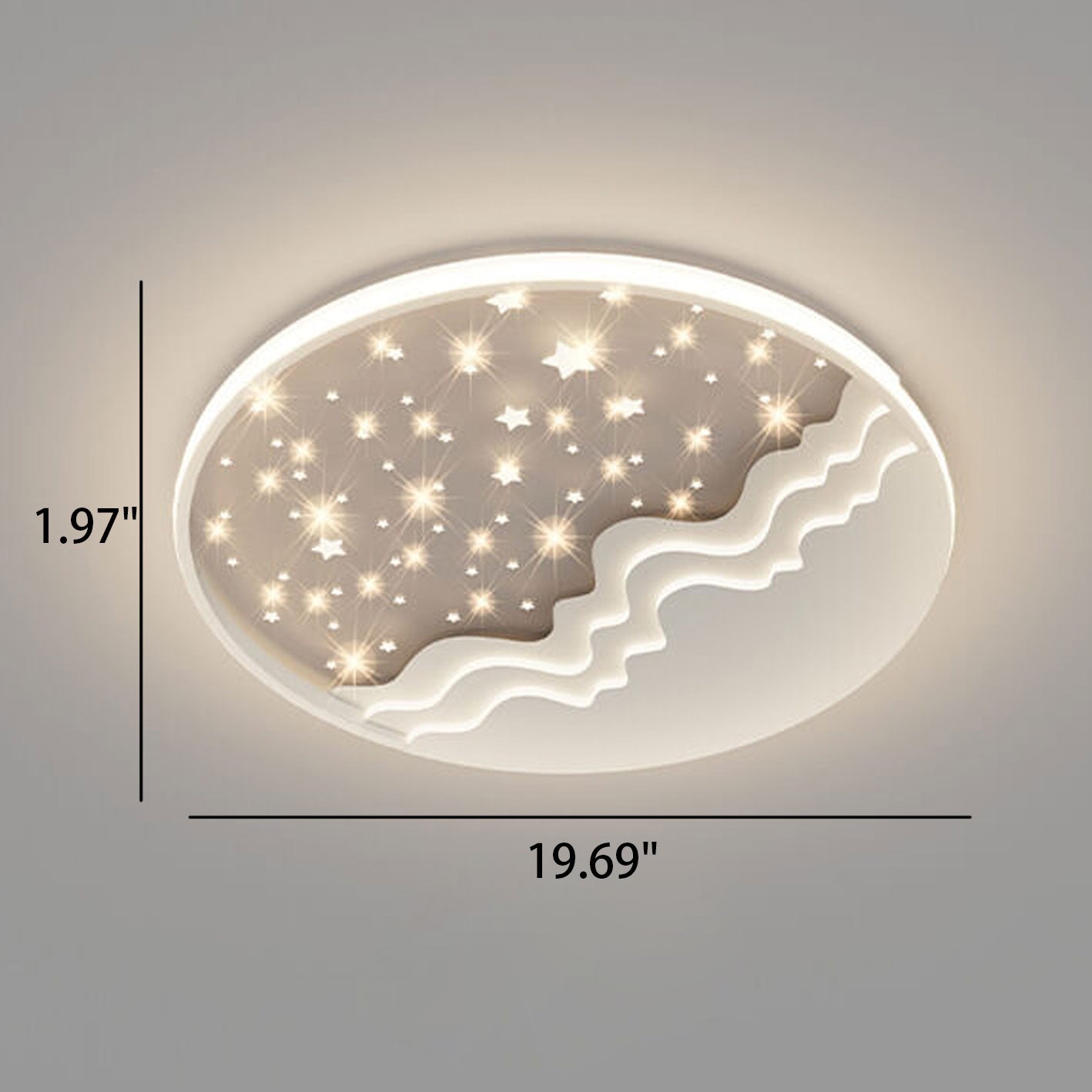 Premium Nordic Star and Moon Aluminum LED Ceiling Light