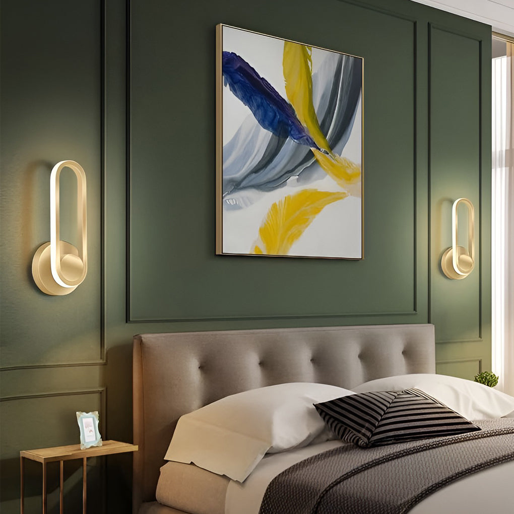 330° Rotatable Nordic LED Wall Sconce - Rounded Rectangular Design