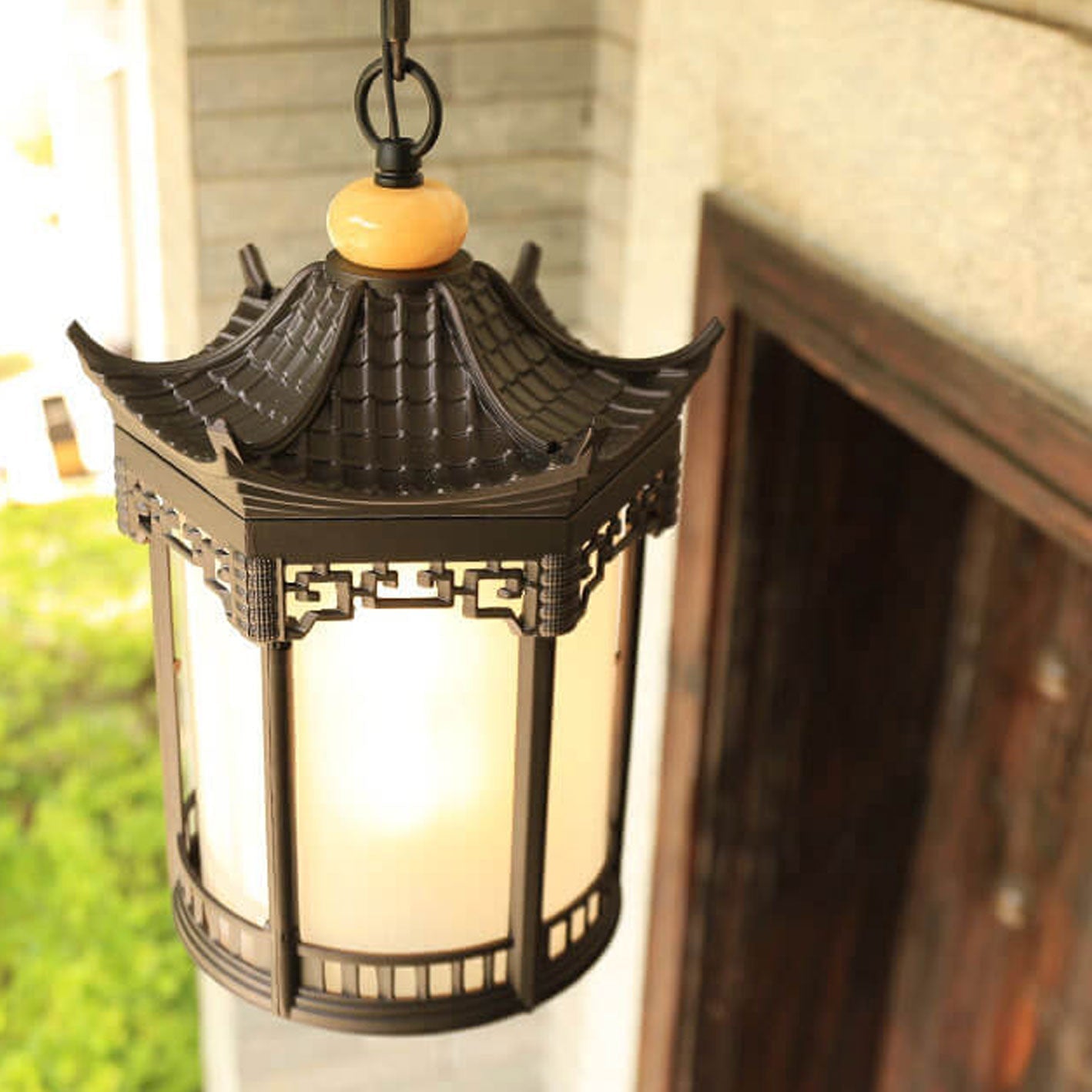 Waterproof Hexagonal Retro Chinese Lantern