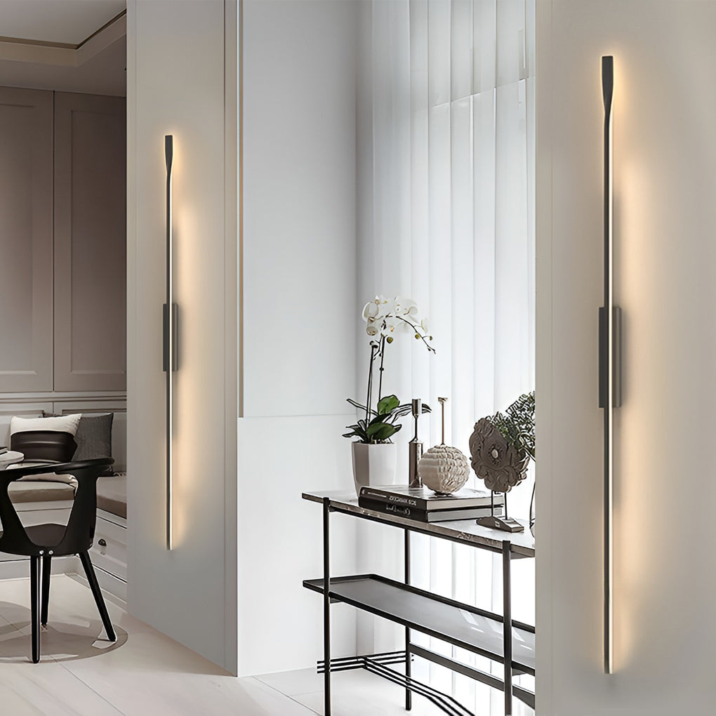 Modern Black Linear LED Wall Sconce - Minimalist Design