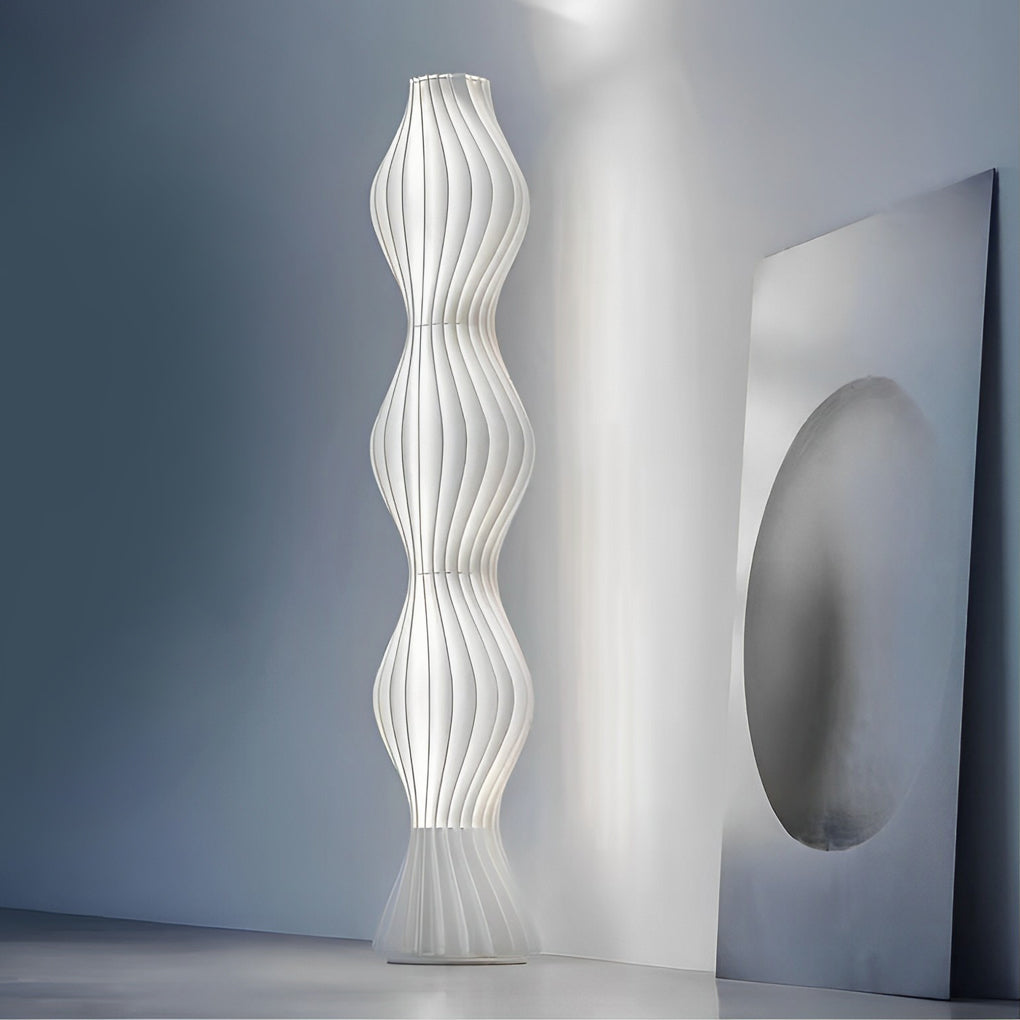Coastal-Inspired LED Wavy Floor Lamp
