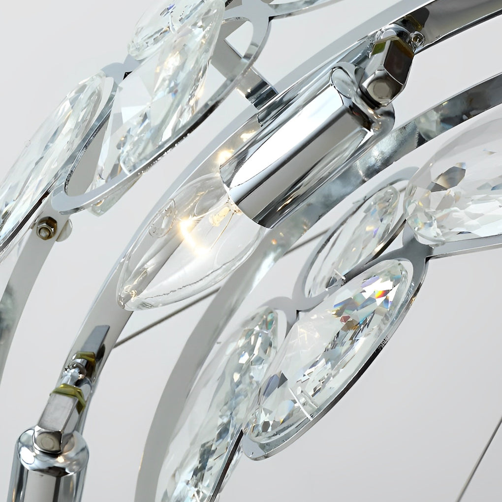 Modern Crystal Electroplated Round Bubble Chandelier