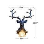 Industrial Deer Head Wall Sconce