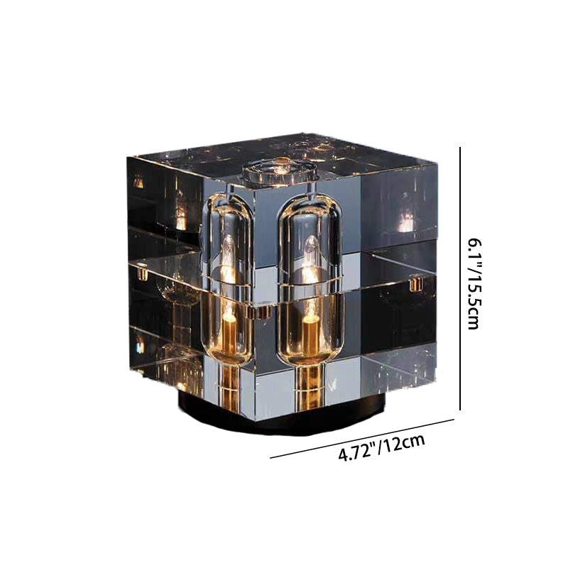 Contemporary Crystal Geometric 1-Light Table Lamp