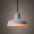 Minimalist Grey Cement Pendant Light - 1-Light Design