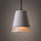 Minimalist Grey Cement Pendant Light - 1-Light Design