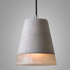 Minimalist Grey Cement Pendant Light - 1-Light Design