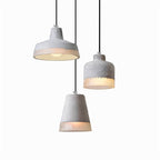 Minimalist Grey Cement Pendant Light - 1-Light Design