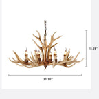Rustic Antler Resin 6-Light Chandelier
