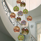 Fireworks Glass Dome Pendant Light